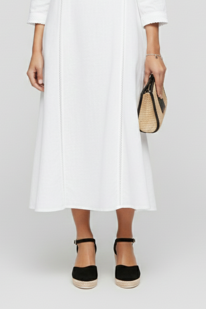 Damskie Buty na Koturnie z Zamkniętym Noskiem i Paskiem na Kostkę