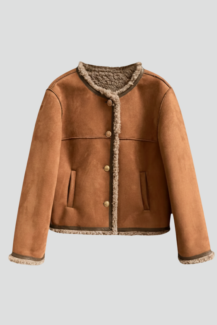 Damska Kurtka z Klasycznym Krojem i Minimalistycznym Stylem