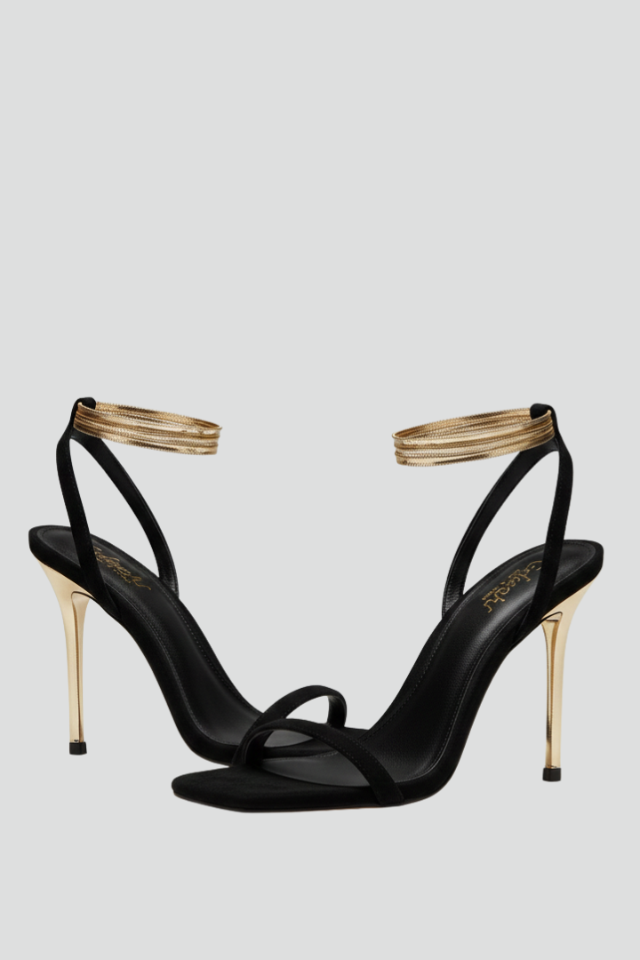 Damskie Sandały z Obcasem i Paskiem na Kostce