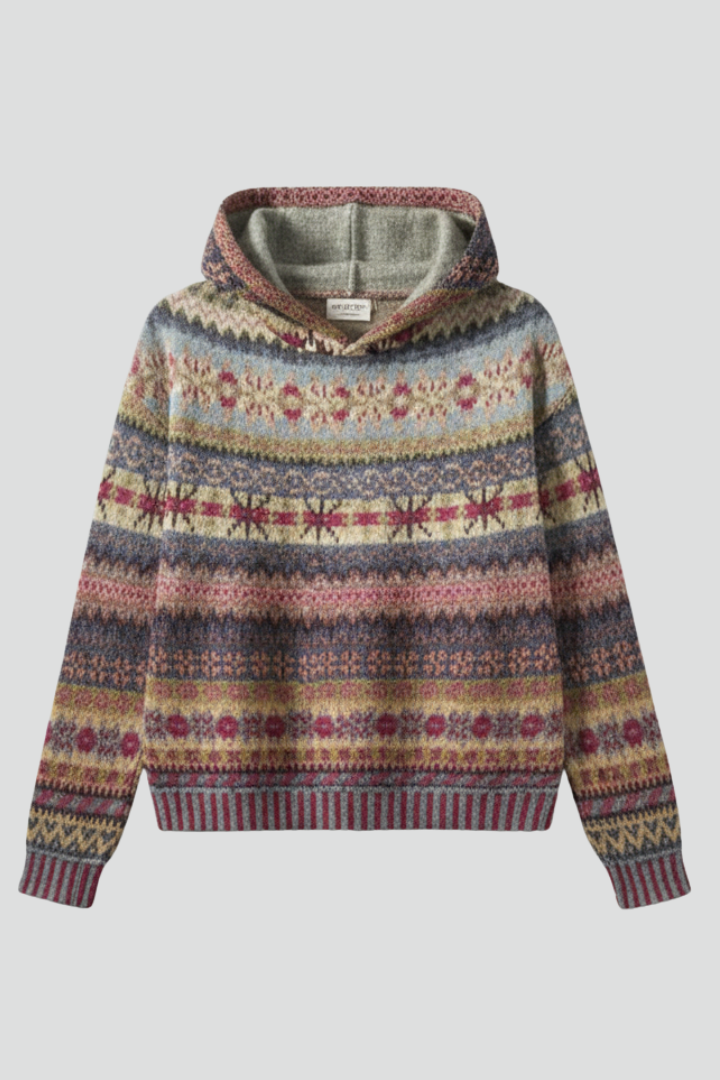 Damska Bluza Dresowa z Kapturem i Żebrowanymi Mankietami