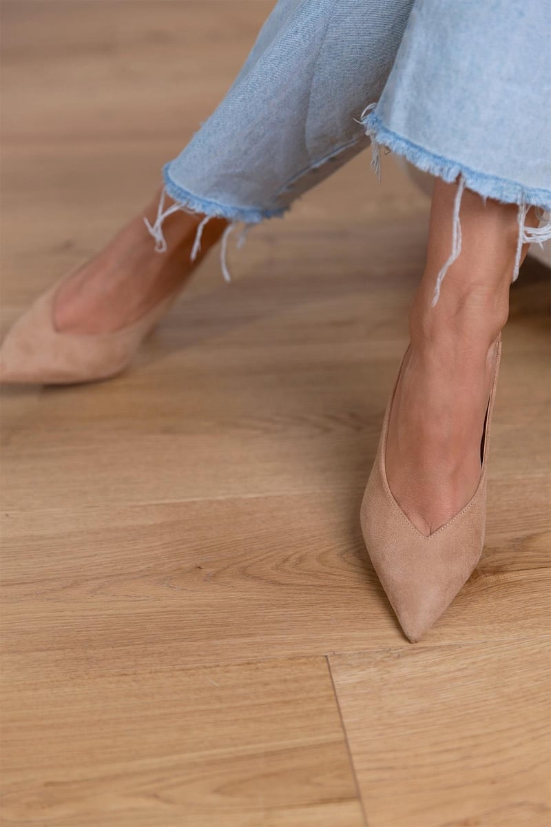 Damskie Szpilki Slingback — Szpiczasty Nosek, Czółenka