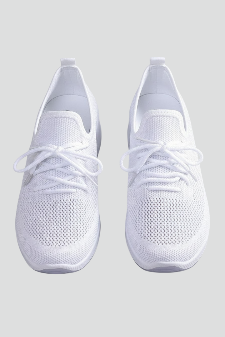 Damskie Sneakersy z Dzianinową Cholewką i Warstwową Podeszwą