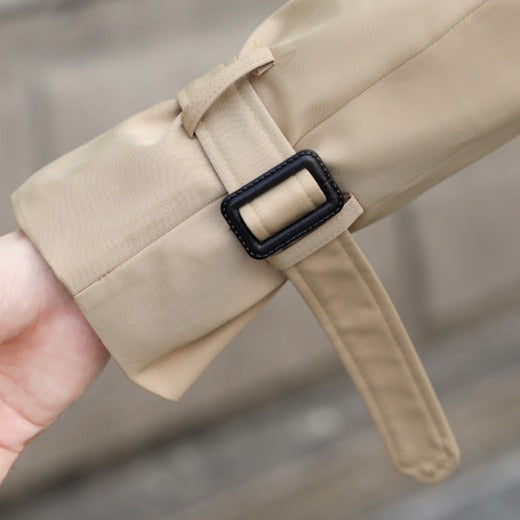 Trench donna doppiopetto lungo con cintura
