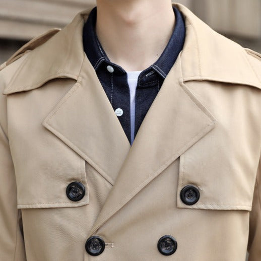 Trench donna doppiopetto lungo con cintura