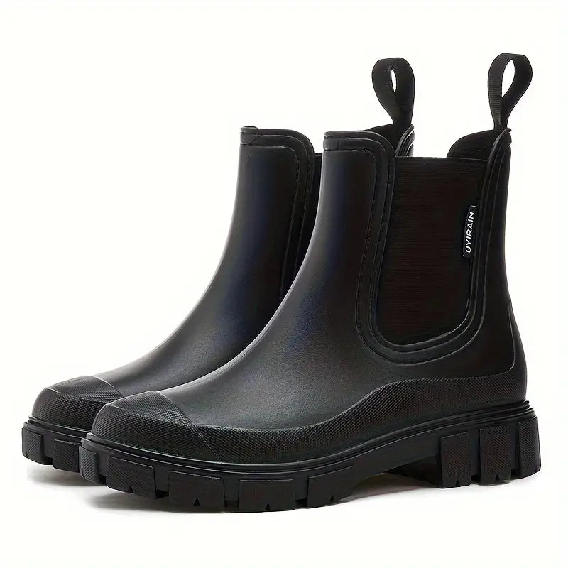 Scarpe donna Chelsea slip-on, stivaletti con suola spessa