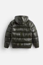 Veste mixte matelassée à capuche, manches longues, zip