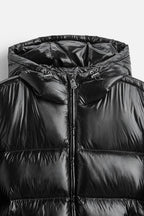 Veste mixte matelassée à capuche, manches longues, zip