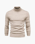 Maglione uomo a collo alto aderente con maniche lunghe