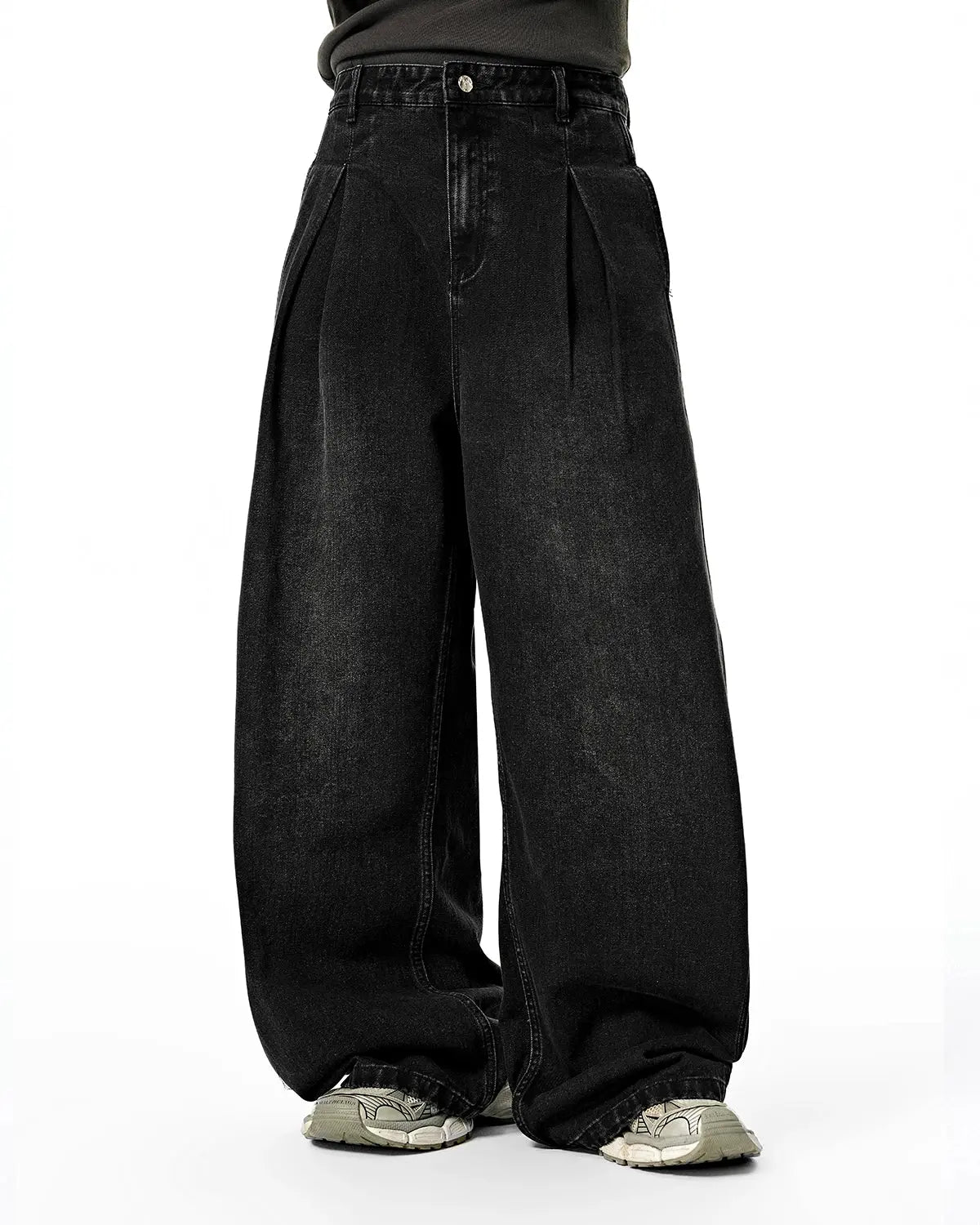 Meget brede jeans til damer med læg og lange ben