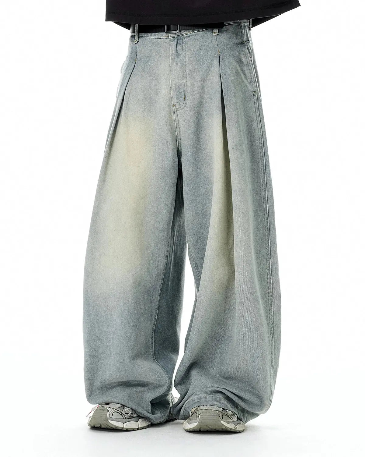 Meget brede jeans til damer med læg og lange ben