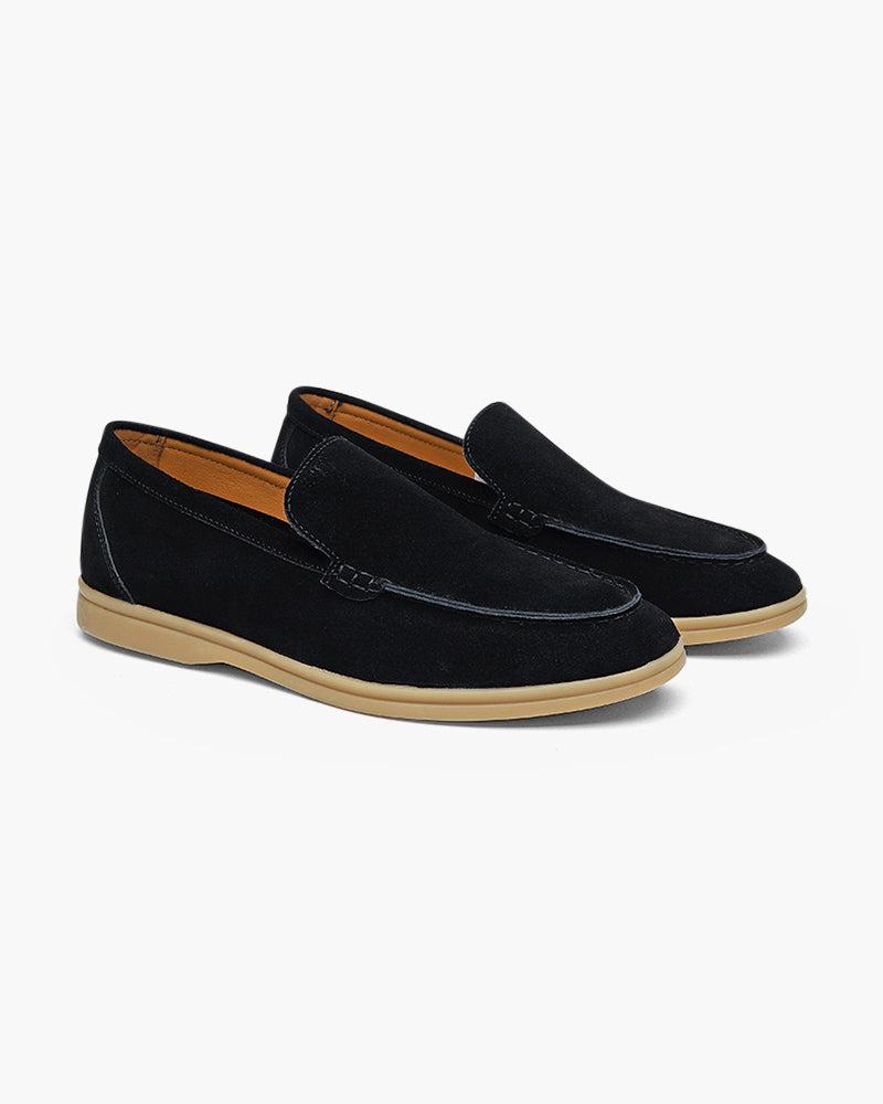 Loafers unisex med dekorativ rem og flad sål