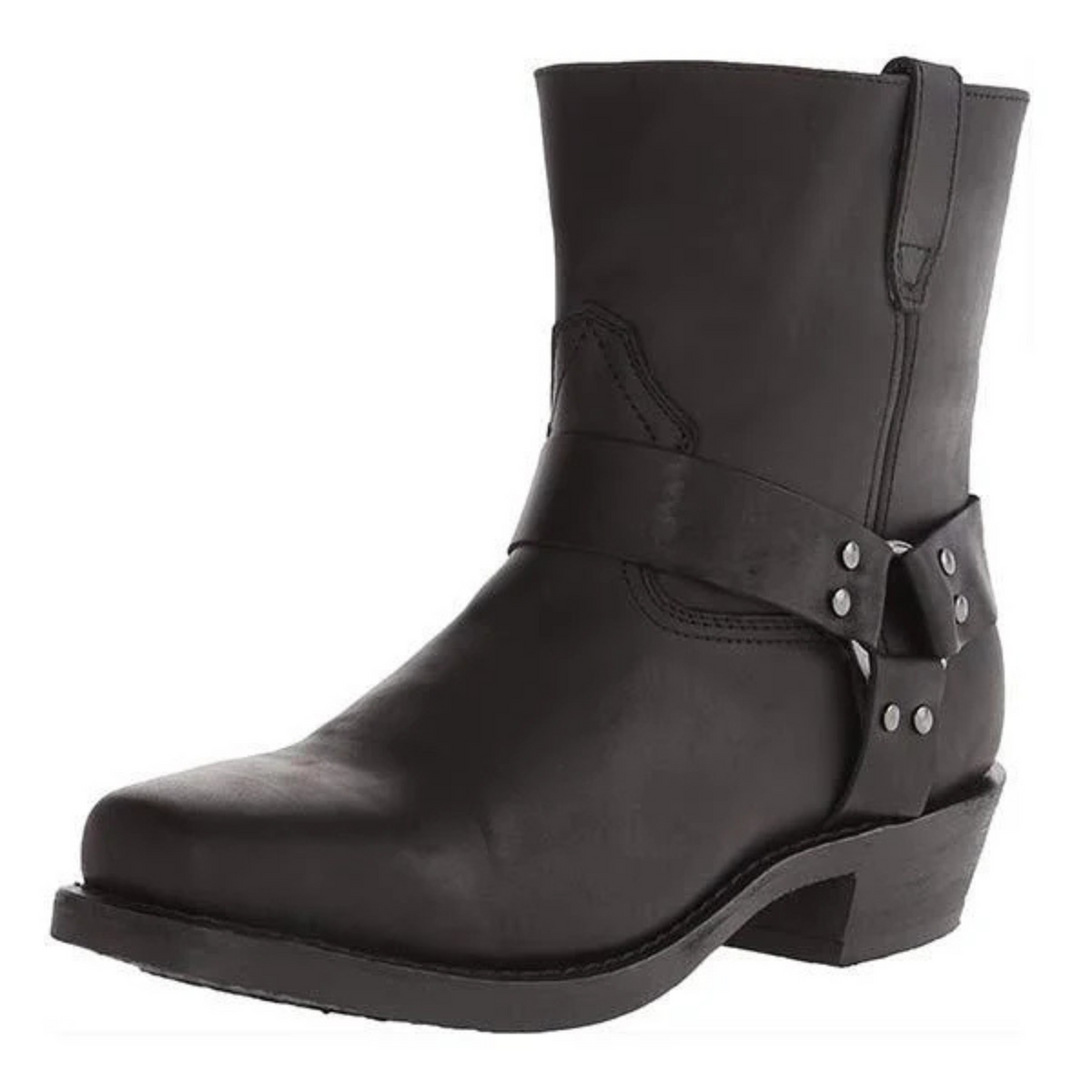 Męskie buty kowbojskie z paskiem i metalowymi nitami