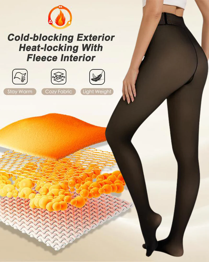 Collants semitransparentes de mulher com costura única