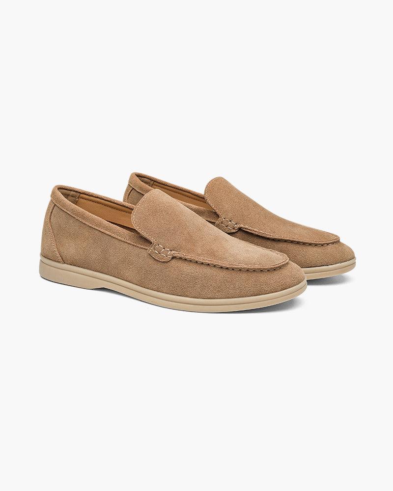 Loafers unisex med dekorativ rem og flad sål