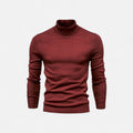 Jersey de hombre ajustado con cuello alto, manga larga