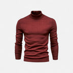 Jersey de hombre ajustado con cuello alto, manga larga