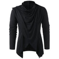 Cardigan homme asymétrique à col drapé