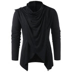 Cardigan homme asymétrique à col drapé
