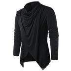Cardigan homme asymétrique à col drapé