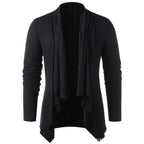 Cardigan homme asymétrique à col drapé