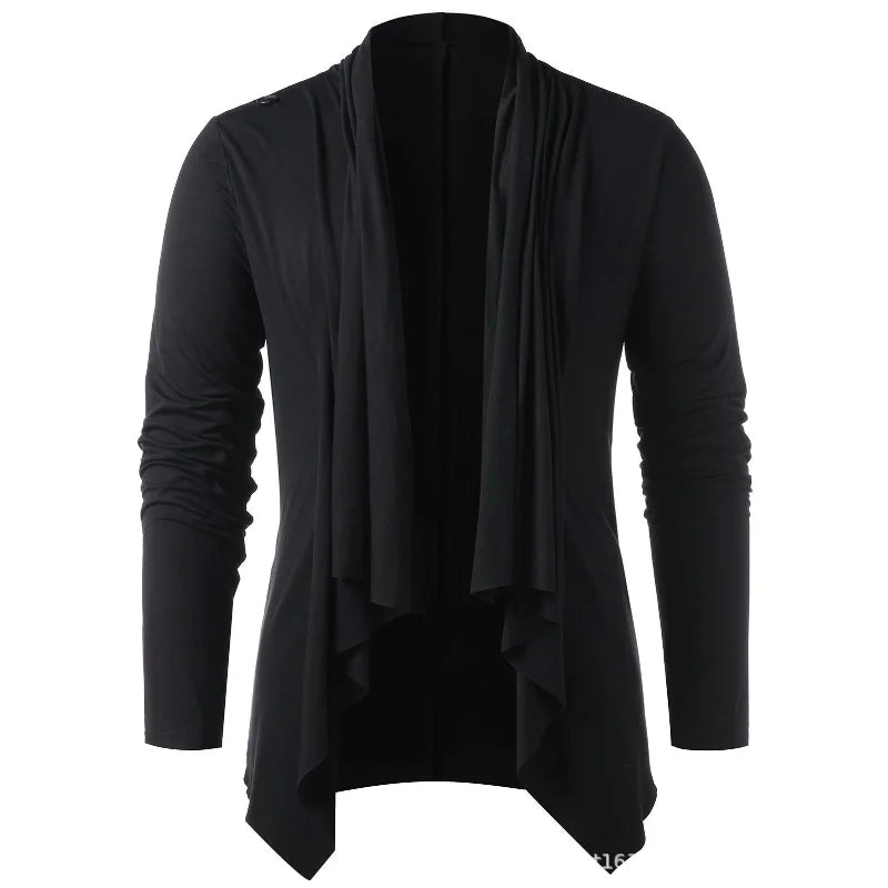 Cardigan homme asymétrique à col drapé