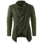 Cardigan homme asymétrique à col drapé