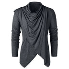 Cardigan homme asymétrique à col drapé