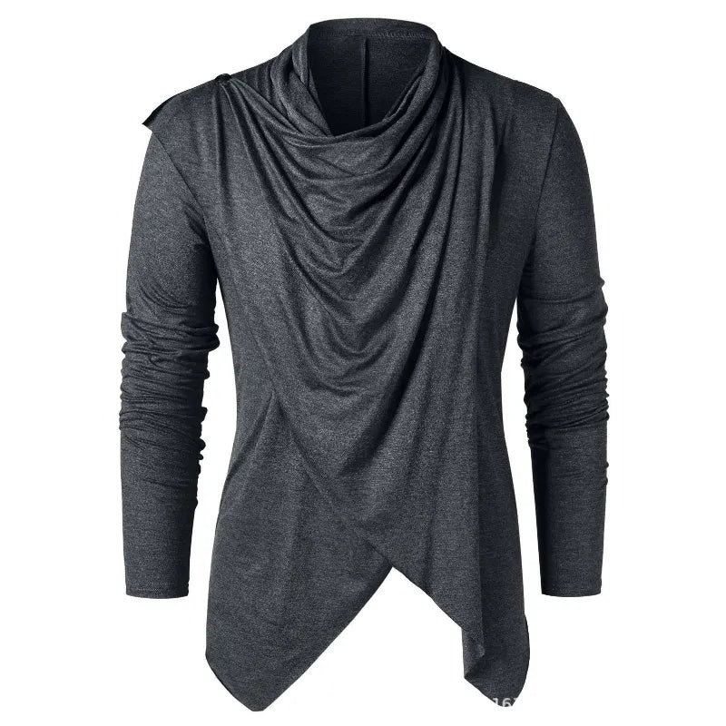 Cardigan homme asymétrique à col drapé