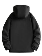 Parka de hombre con capucha, bolsillos y manga larga