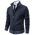 Cárdigan de hombre con cremallera y cuello alto