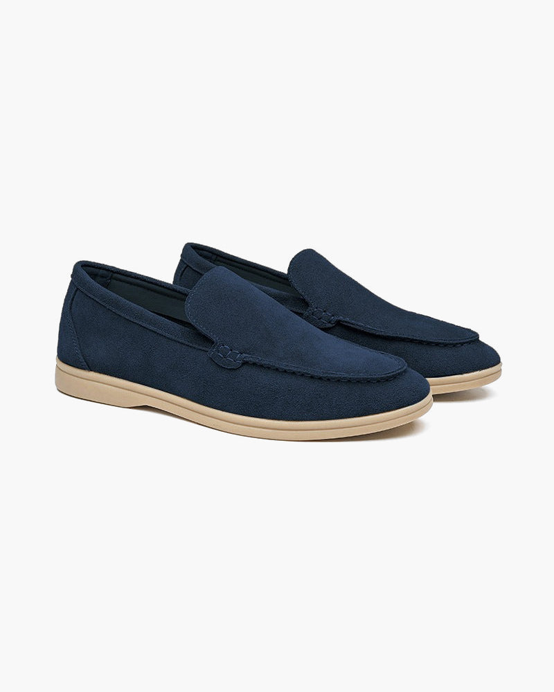 Loafers unisex med dekorativ rem og flad sål