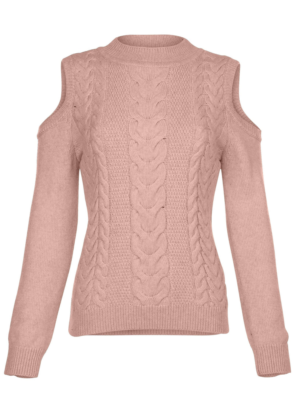 Pull à torsades femme épaules dénudées