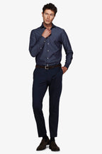 Camicia uomo slim a maniche lunghe, blu navy