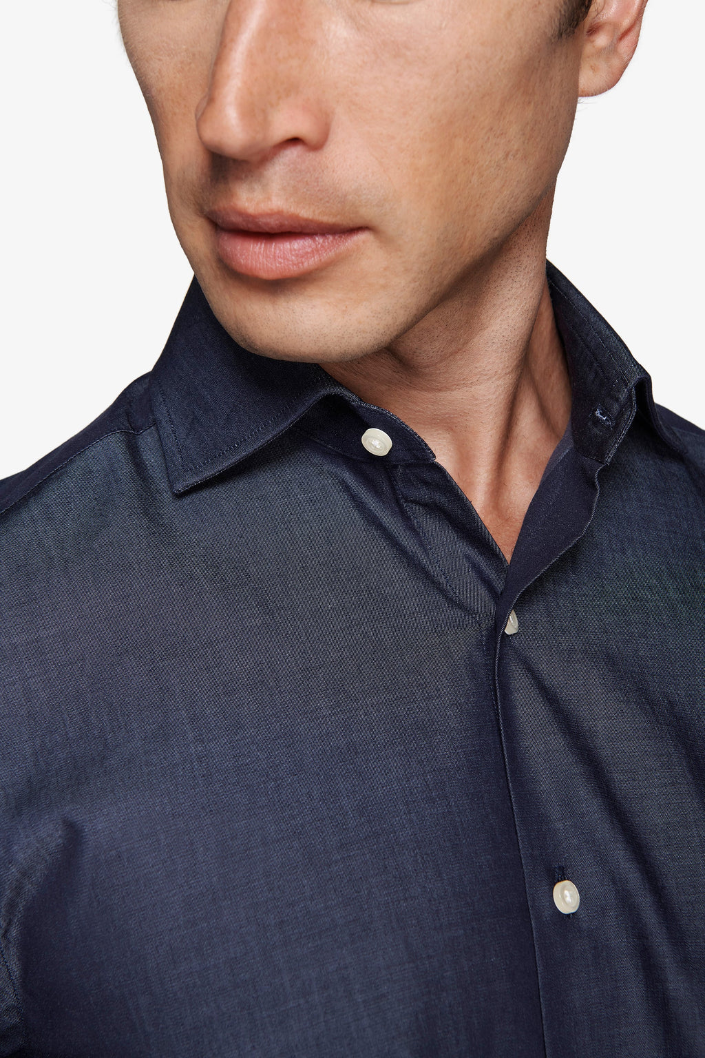 Camicia uomo slim a maniche lunghe, blu navy