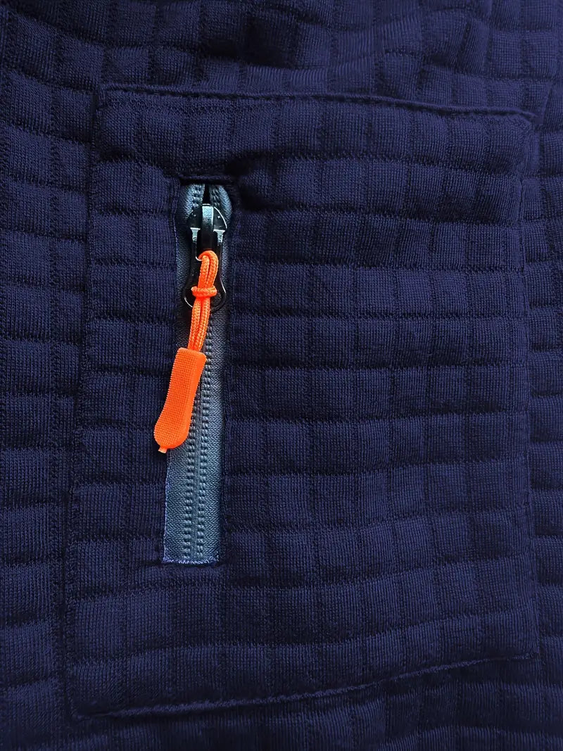 Polo de punto de hombre con textura de manga larga