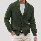 Cardigan uomo in maglia a coste con bottoni