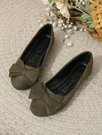 Mocassins femme à nœud et semelle plate