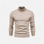 Jersey de hombre ajustado con cuello alto, manga larga