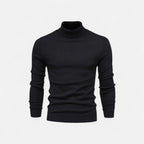 Jersey de hombre ajustado con cuello alto, manga larga