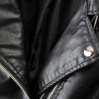Giubbotto biker donna nero con maniche trapuntate