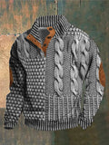 Jersey de hombre de punto con trenzas y cuello alto