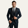 Tredelt jakkesæt til mænd med vest og blazer
