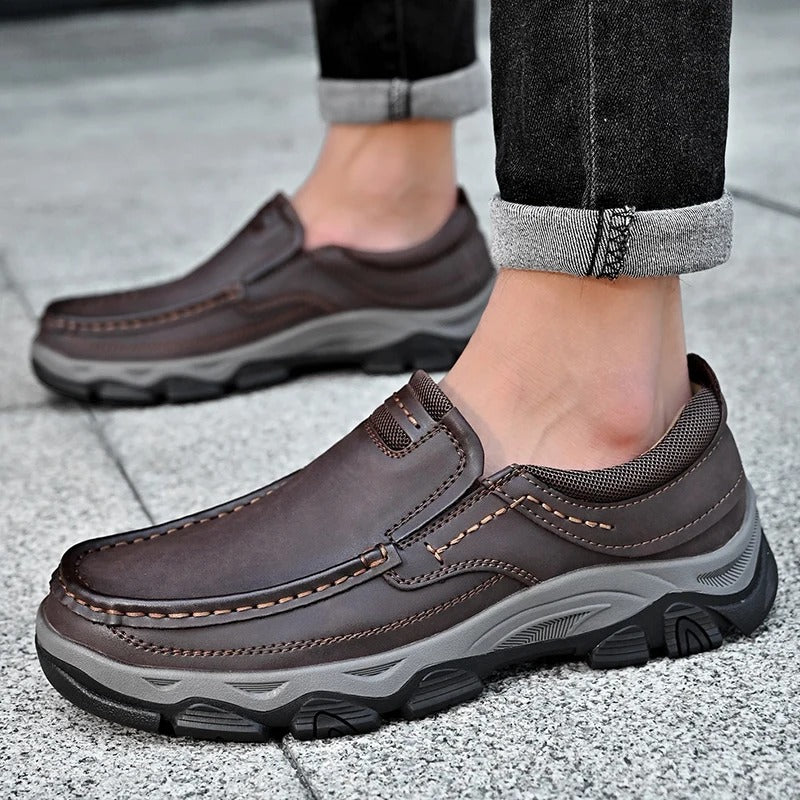 Mocassini donna slip-on con cuciture decorative