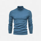 Jersey de hombre ajustado con cuello alto, manga larga
