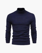 Maglione uomo a collo alto aderente con maniche lunghe