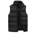 Gilet sans manches matelassé homme à col montant et zip