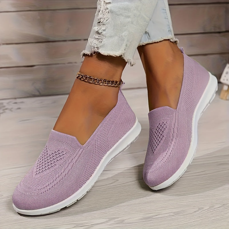 Scarpe donna slip-on sportive con tomaia in maglia