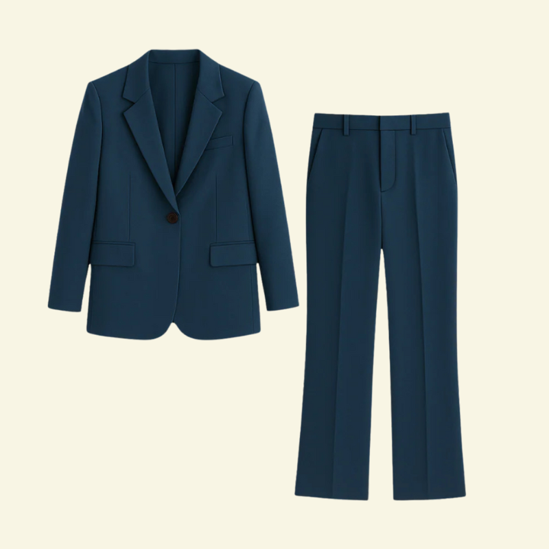 Todelt jakkesæt til damer med blazer og bukser