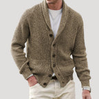 Cardigan uomo in maglia a coste con bottoni