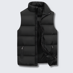 Gilet sans manches matelassé homme à col montant et zip